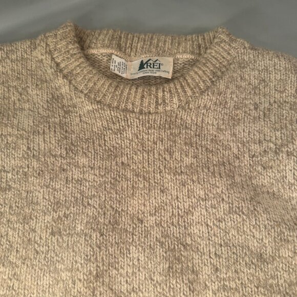 REI Crewneck Sweater Mens Ribbed Winter Preppy Academia Cottage Vintage - Picture 3 of 14